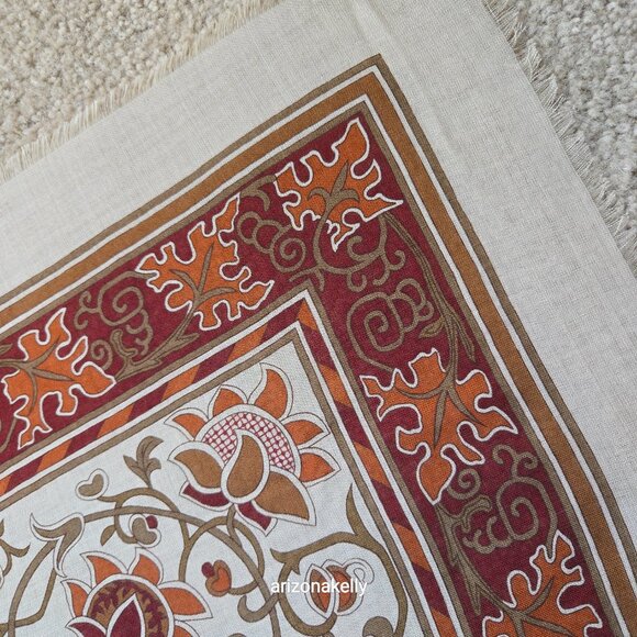 NWOT Metropolitan Museum of Art Wool & Silk Square Scarf Autumn Fall Colors NYC - Picture 3 of 16